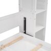 Full Size Murphy Wall Bed With Shelves And LED Lights - White - Image 8