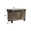 Alforvott - Weathered Kitchen Island - Gray / Marble - Image 7