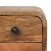 Extra Mini Curved Bedside Table - Oak - Image 7