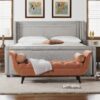 Elle - Wingback Upholstered King Bed - Silver Gray - Image 9