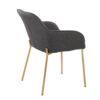 Daniella - Contemporary Dining Chair (Set of 2) - Gold / Charcoal - Image 4