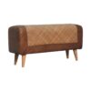 Buffalo - Large Seagrass Hide Nordic Bench - Oak - Image 4
