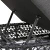 Willow - Sunbrella Upholstered Patio Lounger - Graphite Gray / Black - Image 6