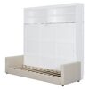 Queen Size Murphy Wall Bed With Sofa - White - Image 11