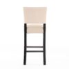Barstools With Rivet Decoration (Set of 2), Wood Frame, Bar Chairs For Kitchen Island - Beige - Image 11