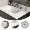 Elegant Bathroom Vanity Top With Undermount Sink - White Sintered Stone - Image 7