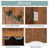 Triangle Bathroom Storage Cabinet With Adjustable Shelves, Freestanding Floor Cabinet For Home Kitchen - Brown - Image 4