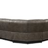 Tavin - Faux Leather Manual Recliner Sectional Sofa With Cupholder Console - Taupe - Image 4