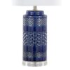 Casa - Contemporary Table Lamp (Set of 2) - Glossy Navy Crackle / Polished Nickel / White - Image 4