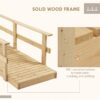 Outsunny - 7' Wooden Garden Bridge With Safety Rails, Backyard Footbridge For Ponds, Creeks, Streams - Natural - Image 5