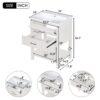 Bathroom Vanity With Top Sink, Modern Bathroom Storage Cabinet 2 Drawers, Single Sink Bathroom Vanity - White - Image 8