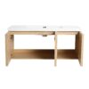 Original Wall Mounted Bathroom Vanity With Resin Sink And 3 Soft Closing Doors Plywood - Oak - Image 13