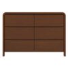 Lionel - Mid-Century Modern Solid Wood 6 Drawer Dresser - Brown - Image 12