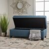 Juliana - Storage Ottoman With Stylish Designб Fabric And Birch Legs - Blue - Image 7