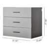 Astro Series - Metal Wall Mounted Base Drawer Storage Cabinet With Soft Closing Features - Metallic Gray - Image 3
