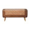 Buffalo - Large Seagrass Hide Nordic Bench - Oak - Image 2