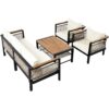 4 Pieces Outdoor Sectional Sofa Set 5 Person Patio Seating Group Outdoor Conversation Set With Cushions And A Coffee Table For Patios, Gardens, Or Balcony - Beige - Image 22