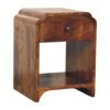 Newton - Mini Nightstand With A Drawer And Open Shelf - Brown - Image 2