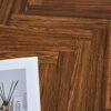 Herringbone Pattern Dining Table A Perfect Match For Modern Minimalist And Industrial Home Styles - Walnut - Image 11