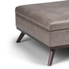 Owen - Square Coffee Table Storage Ottoman - Distressed Gray Taupe - Image 5