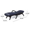 Mikael - Outdoor Chaise Lounge With Cushion - Dark Brown - Image 5