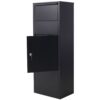 Large Package Delivery Parcel Mail Drop Box With Lockable Storage Compartment Heavy Duty Weatherproof For Express Mail Delivery For Home & Business Use - Black - Image 11