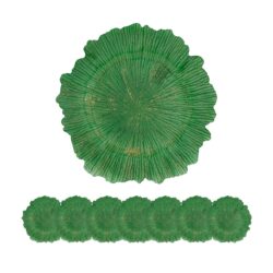 Plastic Charger Plate (Set of 8) - Green