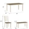 Radiant - 6 Piece Dining Table Set - Brown / White - Image 5