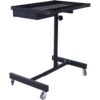 Adjustable Tear Down Work Table With Drawer For Garages, Repair Shops, And Diy, Portable, (4) 2.5" Swivel Casters, 220 Pound Capacity, Rubber Corners, Heavy Duty Steel - Black - Image 4