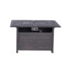 Powder Coated Aluminum Propane Gas Fire Pit Table - Gunmetal - Image 3