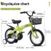 Fkznpj - 16" Sporty Kids Bike With Training Wheels And Stand Adjustable Saddle Suitable For Boys And Girls Aged 4 - 8 Years Tall Height 41 - 46" Available In A Variety Of Colors - Green - Image 7