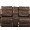 Aashi - Leather Gel Match Recliner Loveseat - Brown - Image 2
