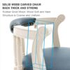 26'' Leather Wooden Bar Stool - Cream - Image 3
