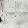 Oval Halo Unbreakable Plastic Champagne Flutes (Set of 4), Acrylic Wedding Mimosas Glasses, 4Oz - Clear - Image 5