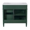 Bathroom Vanity With Top Sink, Modern Bathroom Storage Cabinet, 2 Drawers And A Tip-Out Drawer, Single Sink Bathroom Vanity - Green - Image 15