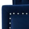 Marcella - King Upholstered Shelter Headboard Bed Set - Navy Blue - Image 6