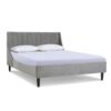 Aspen - Queen Vertical Tufted Modern Headboard Platform Bed Set - Opal Gray - Image 2