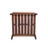 Outdoor Lounge Chair With Woven Backrest, Solid Wood Frame, Comfortable Cushions - Walnut - Image 12