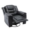 360° swivel And Rocking Home Theater Recliner Manual Recliner Chair With Wide Armrest For Living Room - Black - Image 14