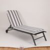 2 Piece Outdoor Chaise Lounge Cushion Set, Replacement Cushions For Patio Furniture - Gray / White - Image 4