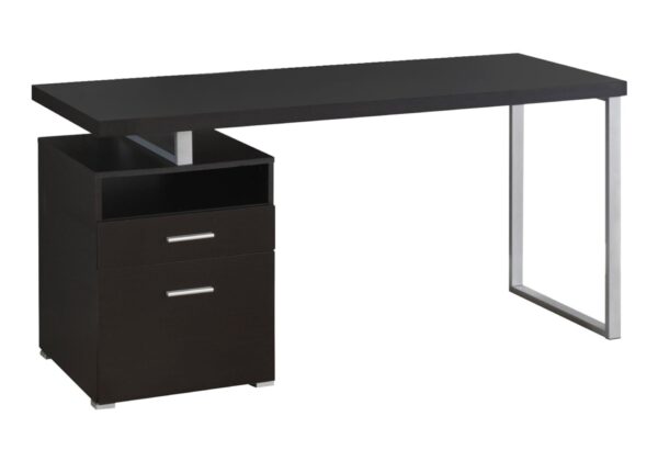 Computer Desk For Home Office, Laptop, Left, Right Set - Up, Storage Drawers, Contemporary & Modern - Espresso