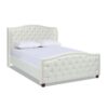 Fontana - Queen Wingback Upholstered Platform Bed Frame - Antique White - Image 3