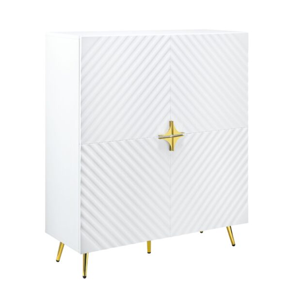 Gaines - High Gloss Accent Cabinet - White