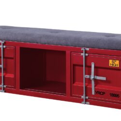 Cargo - Bench With Storage - Gray / Red