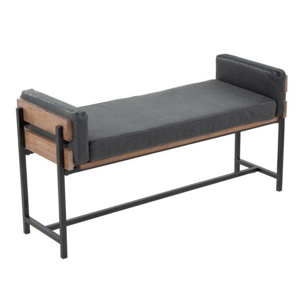 Kari - Farmhouse Bench - Black / Brown / Black