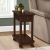 Accent End Table, Storage Drawer, Traditional - Espresso - Image 2