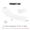 2 Piece Outdoor Chaise Lounge Chair Cushion Set, Polyester Replacement Seat Pads - Gray - Image 2