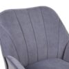 Modern Mid-Century Chair Velvet Sherpa Armchair For Living Room Bedroom Office - Gray - Image 12