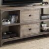 Gorden - TV Stand - Weathered Oak / Antique Silver - Image 5