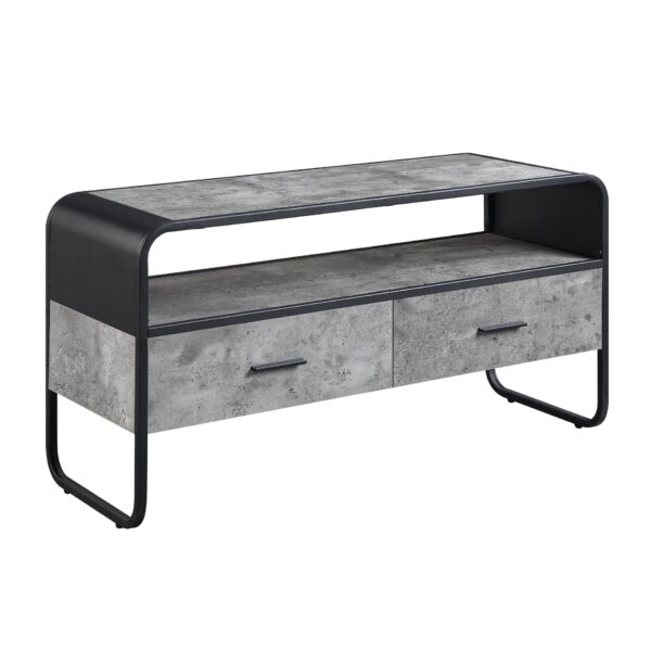 Raziela - TV Stand - Concrete Gray / Black